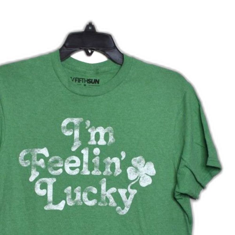 Fifth Sun I'm Feeling Lucky Green Short Sleeve St. Patricks Day Graphic Tee